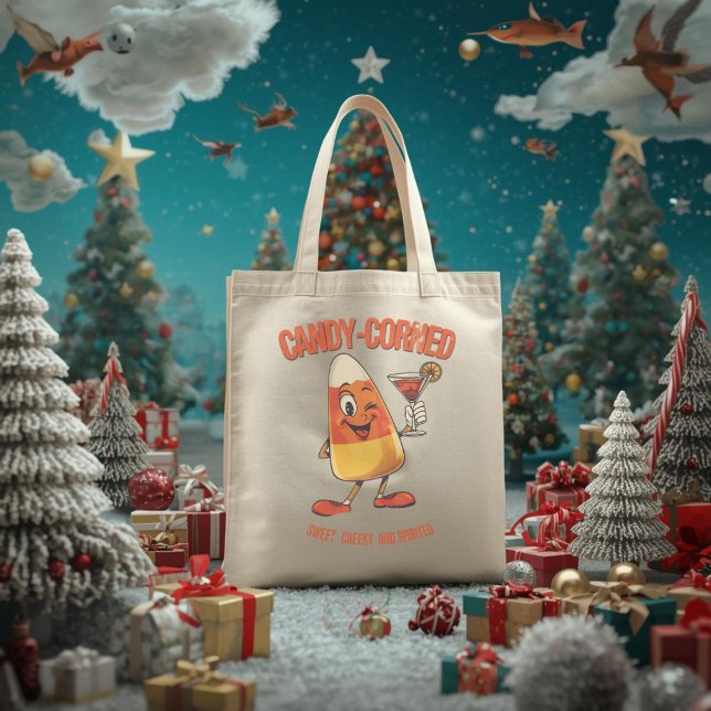 Candy-Corned – Funny Christmas Candy Corn Pun  Tragetasche (Von Creator hochgeladen)
