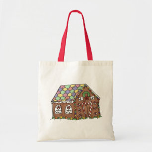 Candy-Covered Gingerbread Haus Weihnachtsfeiertag Tragetasche