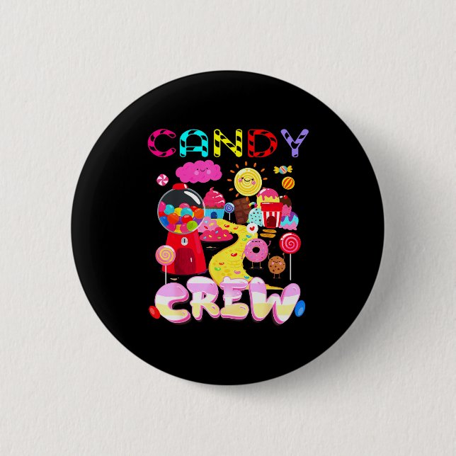 Candy Crew Candy Costume Women Candy Land Kids Swe Button (Vorderseite)
