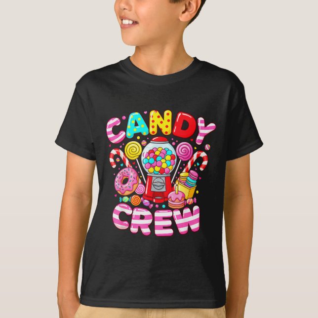 Candy Crew Matching Group Colorful Sweets Party  T-Shirt (Vorderseite)