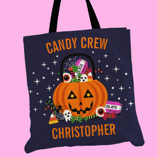 Candy Crew Pumpkin Bucket Personalisiert Halloween