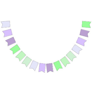 Candy Crush Theme Lavender to Mint Green Wimpelkette