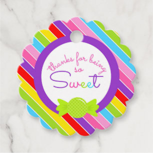 Candy Danke, dass du so süß Rainbow Fevor Tags bis Geschenkanhänger