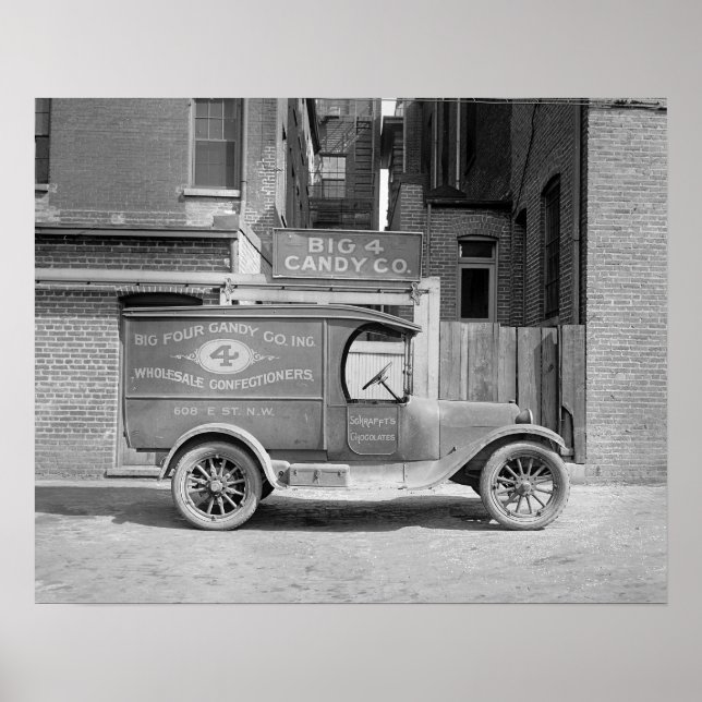 Candy Delivery Truck, 1926. Vintages Foto Poster (Vorne)