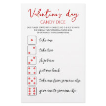 Candy Dice Editable Spiel Valentine's Day Party