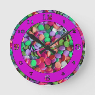 Candy Dots 3 Runde Wanduhr