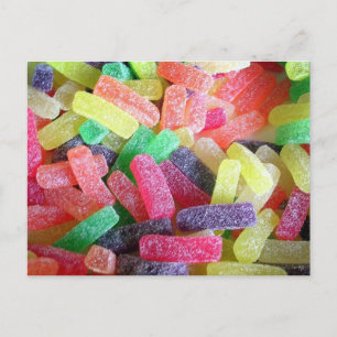 Candy Farben Postkarte