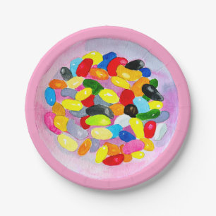Candy farbenfrohe Gelee Lollys Pappteller