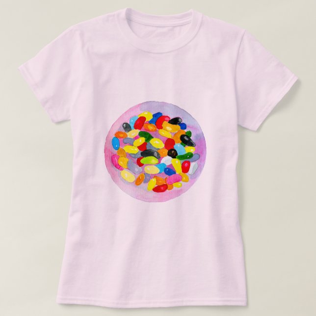 Candy farbenfrohe Gelee Lollys T-Shirt (Design vorne)