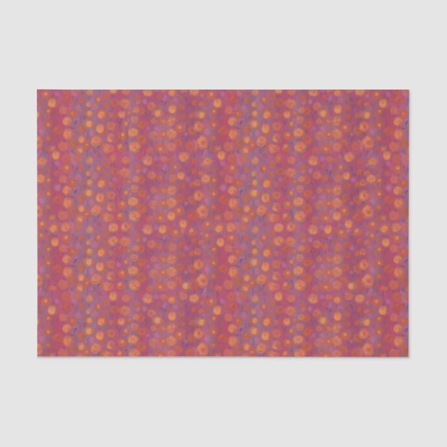 Candy Field, abstraktes Blumenmuster, rosa orange Seidenpapier (Vorderseite)