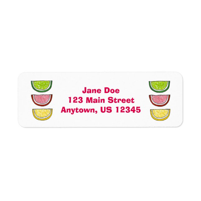 Candy Fruit Slice Slices Sweet Candies Labels (Vorne)