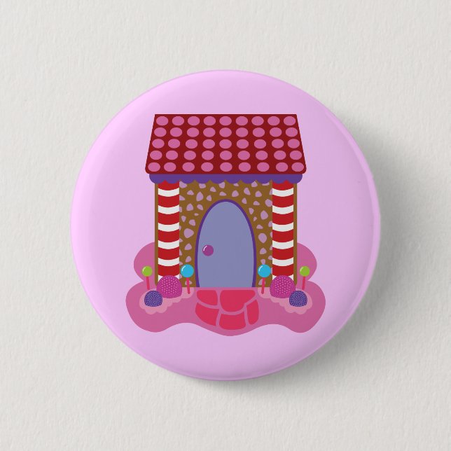 Candy Gingerbread House Button (Vorderseite)