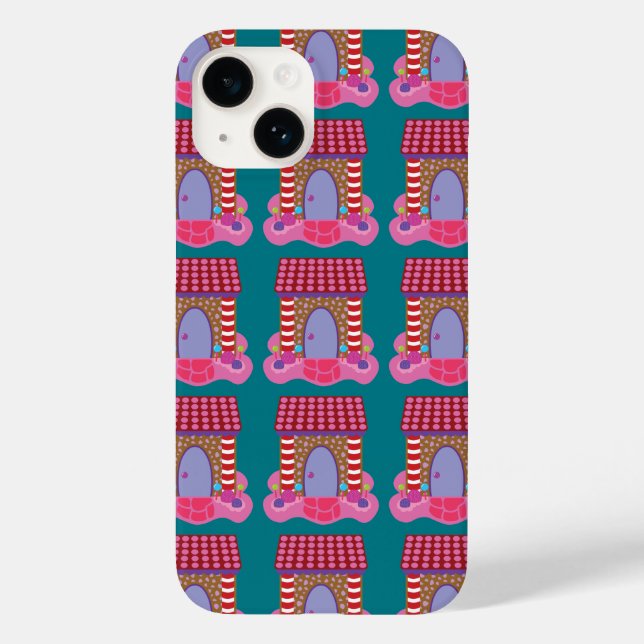 Candy Gingerbread House iPhone Case (Rückseite)