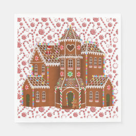 Candy Gingerbread House Serviette