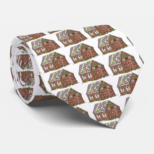 Candy Gingerbrot Weihnachtsfeiertag Necktie Krawatte (Gerollt)
