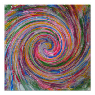 Candy Glitzer Swirl Perfektes Poster
