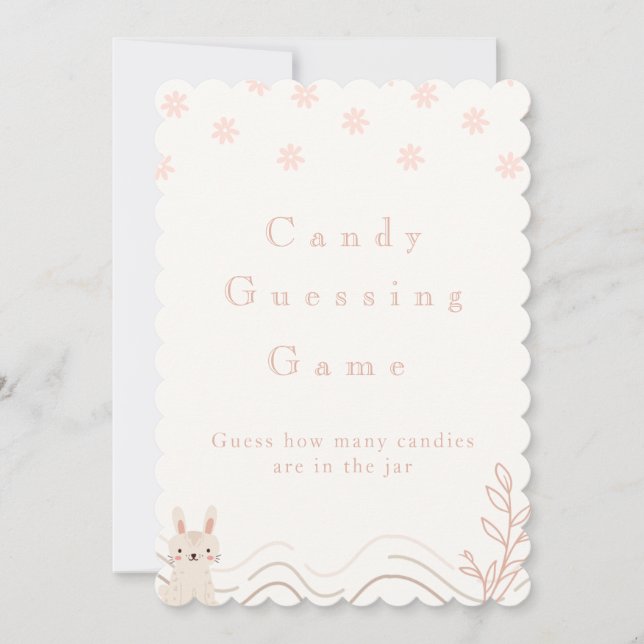 Candy Guessing Game Sign Einladung (Vorderseite)