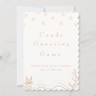 Candy Guessing Game Sign Einladung