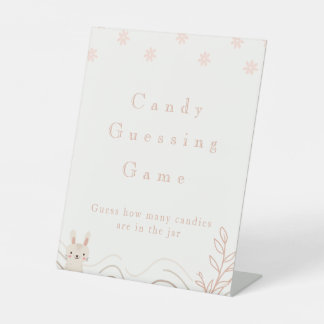 Candy Guessing Game Sign Sockelschild
