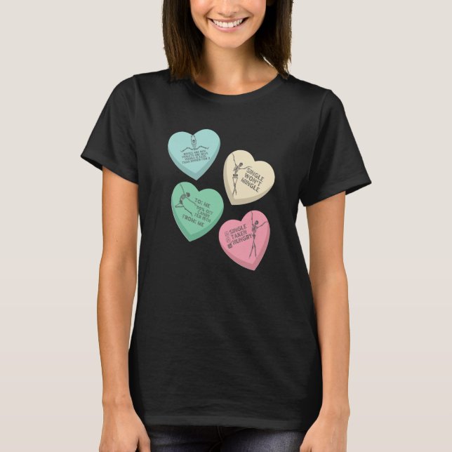 Candy Heart Anti Valentines Day T-Shirt (Vorderseite)