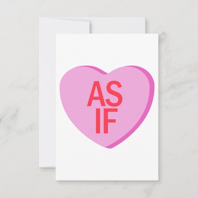 Candy Heart - AS IF Dankeskarte (Vorderseite)