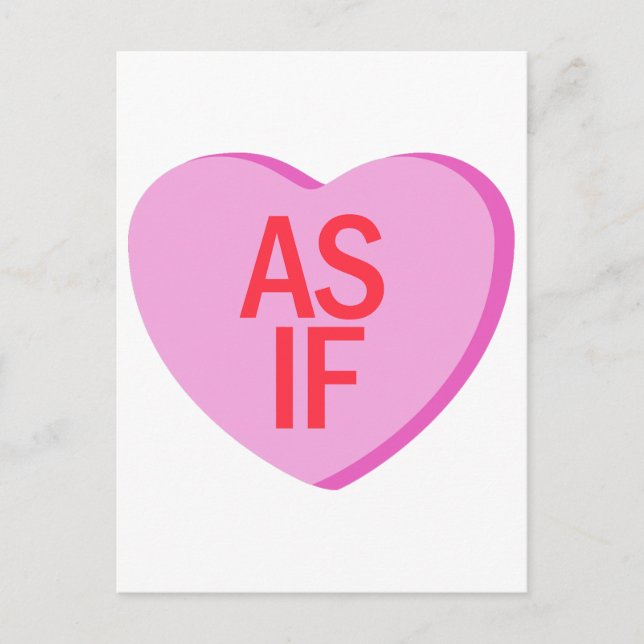 Candy Heart - AS IF Postkarte (Vorderseite)