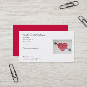 Candy Heart Business Card Visitenkarte