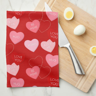 Candy Heart Cascade Geschirrtuch
