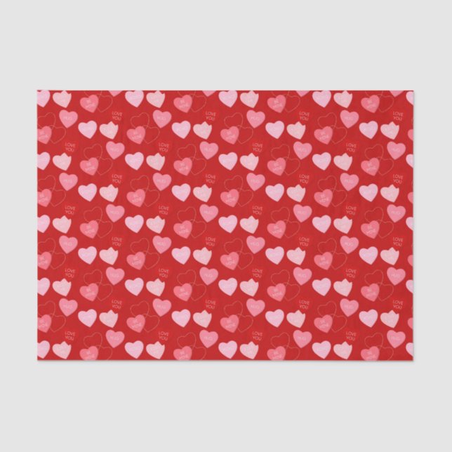 Candy Heart Cascade Seidenpapier (Vorderseite)