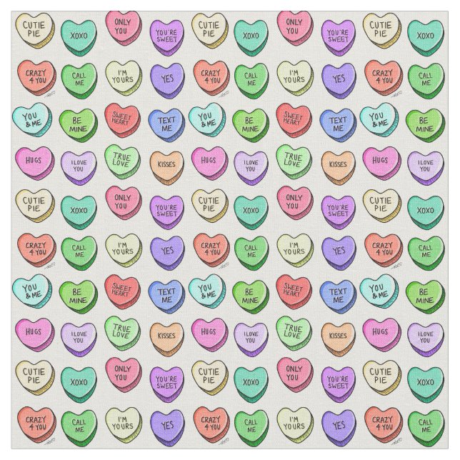 Candy Heart Fabric Stoff (Nahaufnahme)