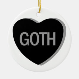 Candy Heart - Goth Keramik Ornament