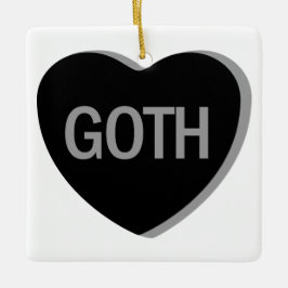 Candy Heart - Goth Keramikornament