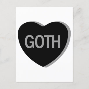 Candy Heart - Goth Postkarte