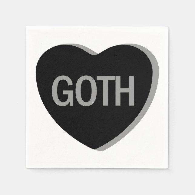 Candy Heart - Goth Serviette (Vorderseite)