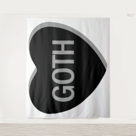 Candy Heart - Goth Wandteppich