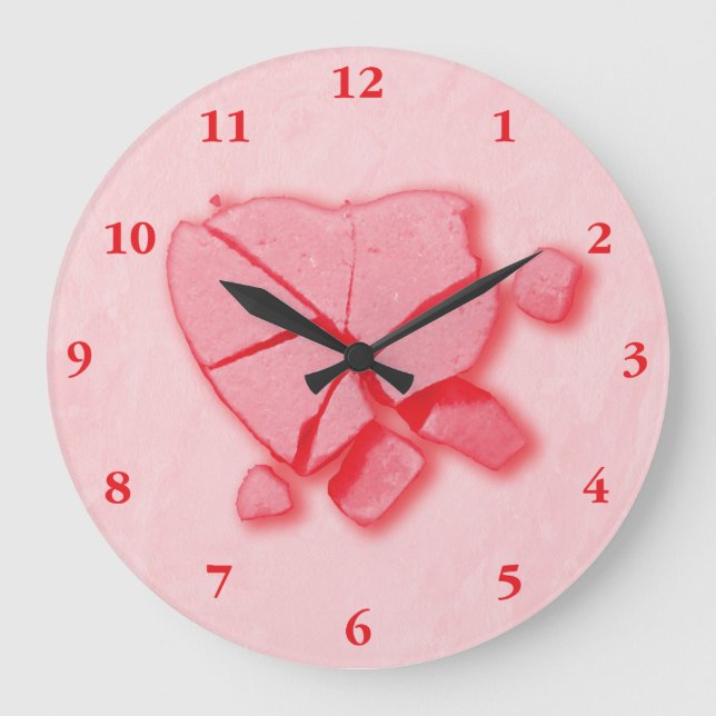 Candy Heart Große Wanduhr (Vorderseite)