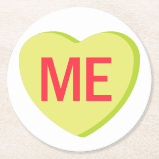 Candy Heart - ICH Runder Pappuntersetzer