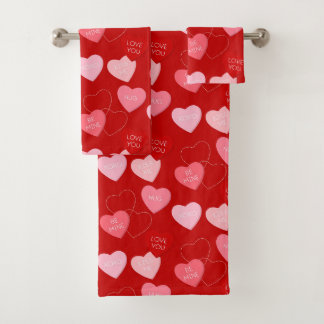 Candy Heart Kaskade Badhandtuch Set
