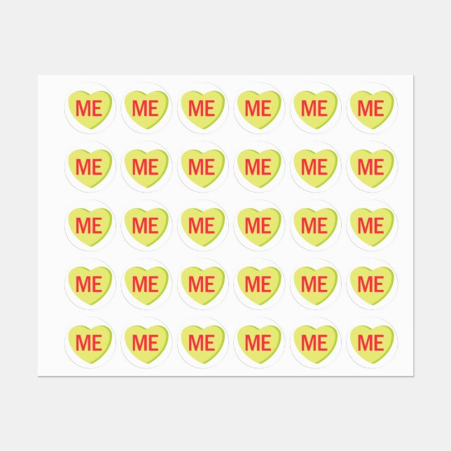 Candy Heart - ME Etiketten (Blatt)