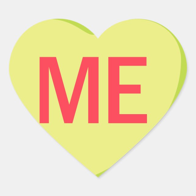 Candy Heart - ME Herz-Aufkleber (Vorderseite)