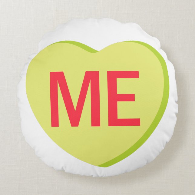 Candy Heart - ME Rundes Kissen (Vorderseite)