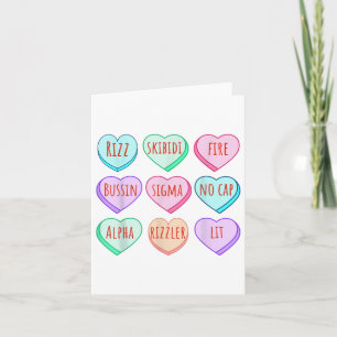 Candy Heart Slang Words Valentinstag für Schule, Karte
