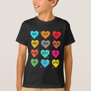 Candy Heart Slang Words Valentinstag für Schule, T-Shirt