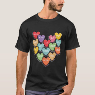 Candy Heart Slang Words Valentinstag für Schule, T-Shirt