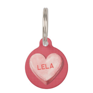 Candy Heart Tier ID Tag Haustiermarke