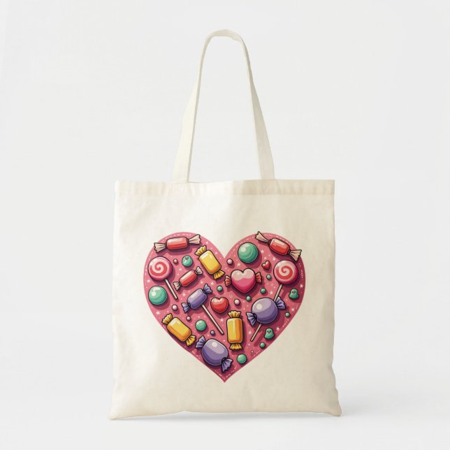 Candy Heart Tragetasche (Vorne)