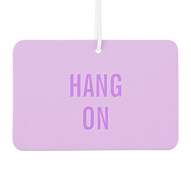 CANDY HEART Valentine "Hang On" Lila Autolufterfrischer (Vorderseite)