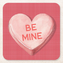 Candy Heart Valentine Paper Untersetzer