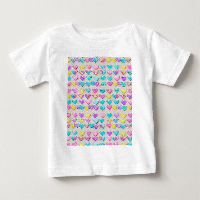 " CANDY HEARTS " BABY T-SHIRT (Vorderseite)