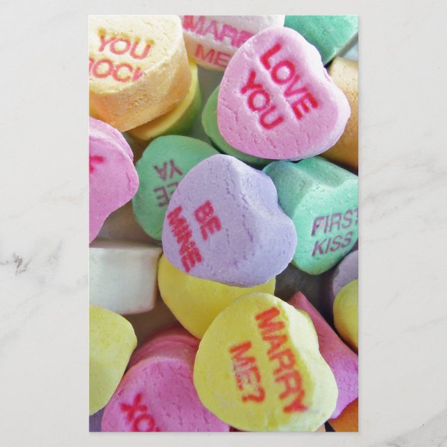 Candy Hearts Briefpapier (Vorderseite)